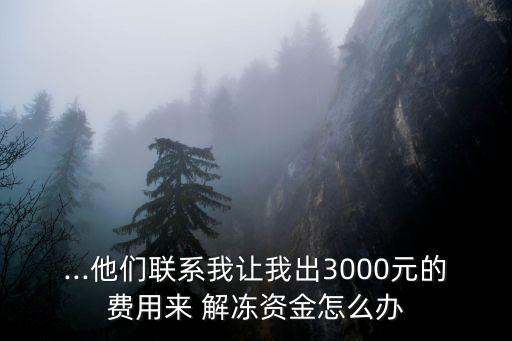 網(wǎng)貸讓我交解凍費