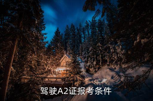 a2駕照?qǐng)?bào)考條件，駕駛證A2要什么資格