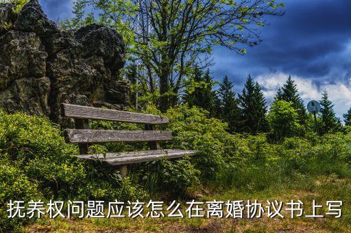 撫養(yǎng)權(quán)問題應(yīng)該怎么在離婚協(xié)議書上寫