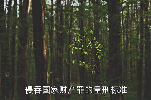  侵吞國家財產罪的量刑標準