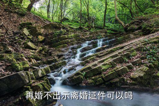 二婚不帶離婚證可以嗎，再婚不出示離婚證件可以嗎