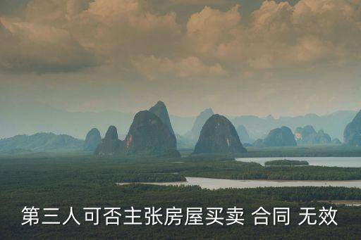 起訴確認合同無效的原告主體,第三人起訴確認合同無效條件