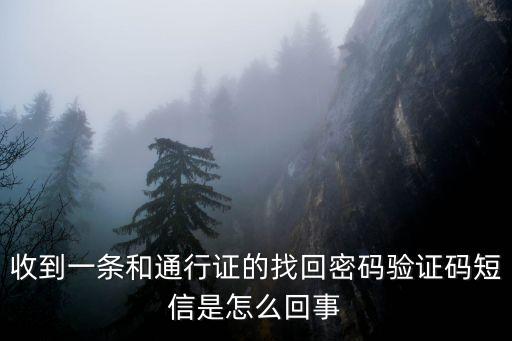 和通行證，收到一條和通行證的找回密碼驗證碼短信是怎么回事