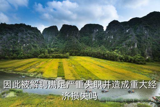 因此被解聘滿足嚴(yán)重失職并造成重大經(jīng)濟(jì)損失嗎