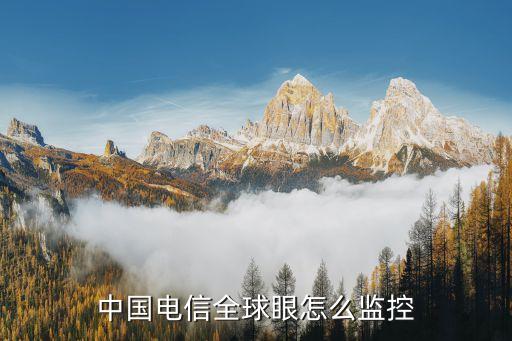 中國(guó)電信全球眼怎么監(jiān)控