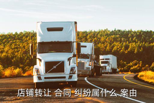 店鋪轉(zhuǎn)讓 合同 糾紛屬什么 案由